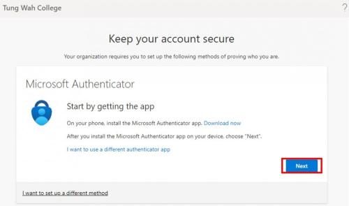 365 Sign-in Authenticator Next