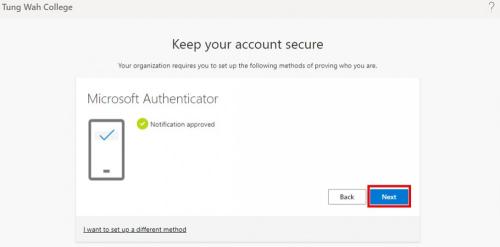 365 Sign-in Authenticator Next