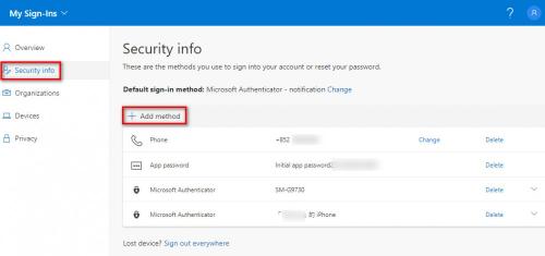 365 Sign-in OtherWay Verify Add Method