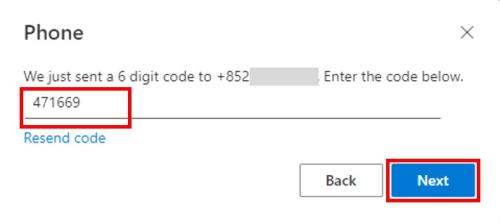 365-Sign-in SMS  Input Code
