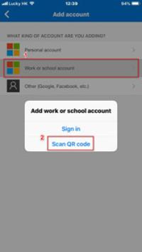 365 Sign-in Authenticator QRCode
