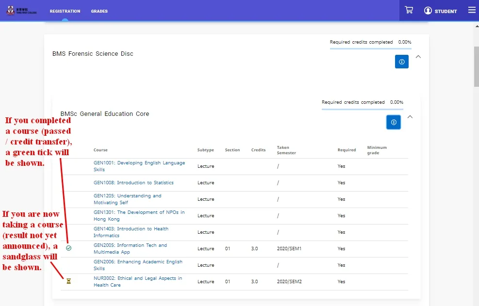 Academic Plan Registration Select Courses