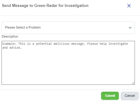 quarantined emails report submit